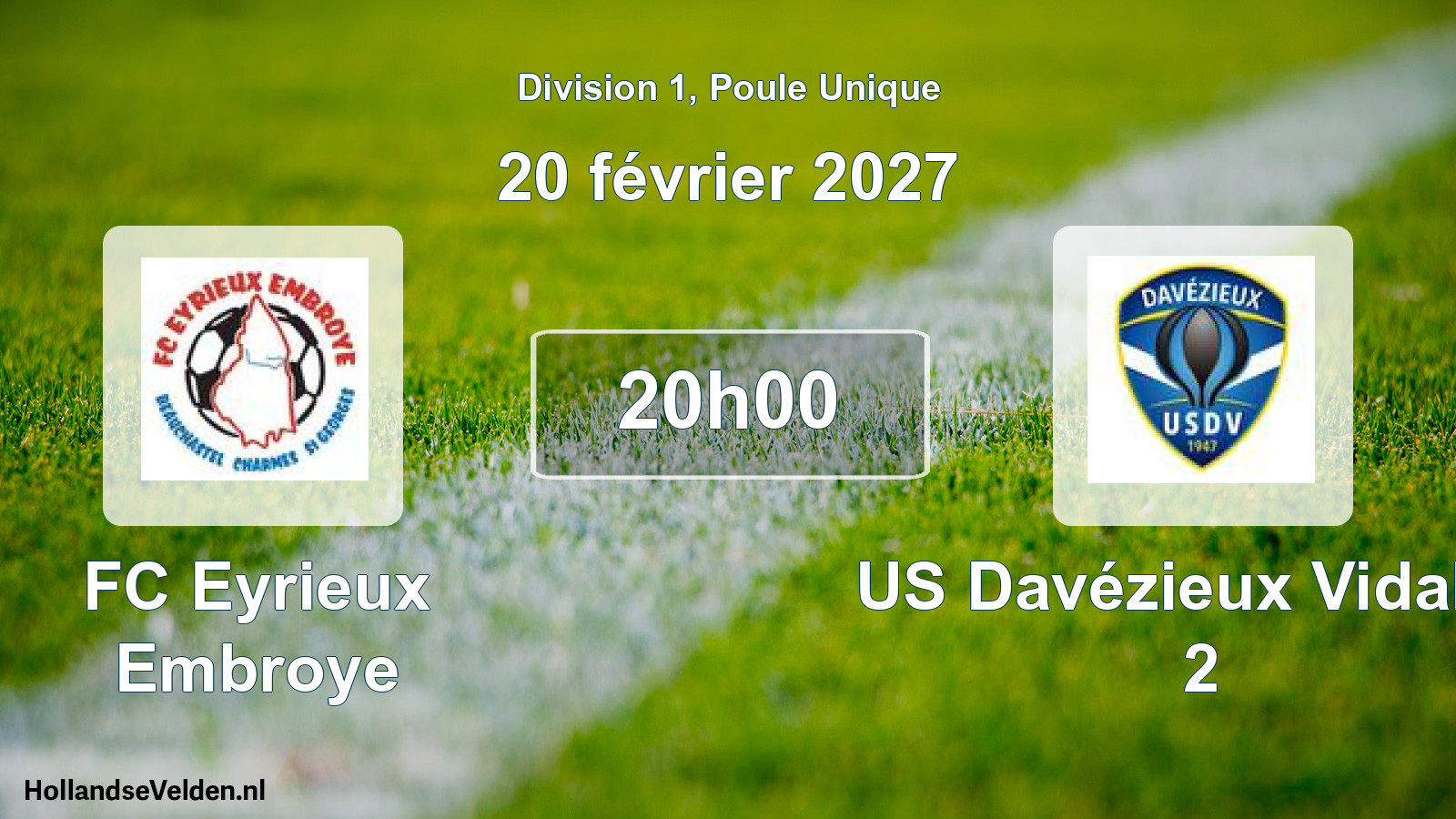 Match programmé: FC Eyrieux Embroye - US Davézieux Vidalon 2 (20 février 2027)