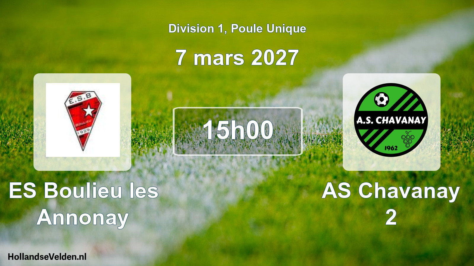 Match programmé: ES Boulieu les Annonay - AS Chavanay 2 (7 mars 2027)
