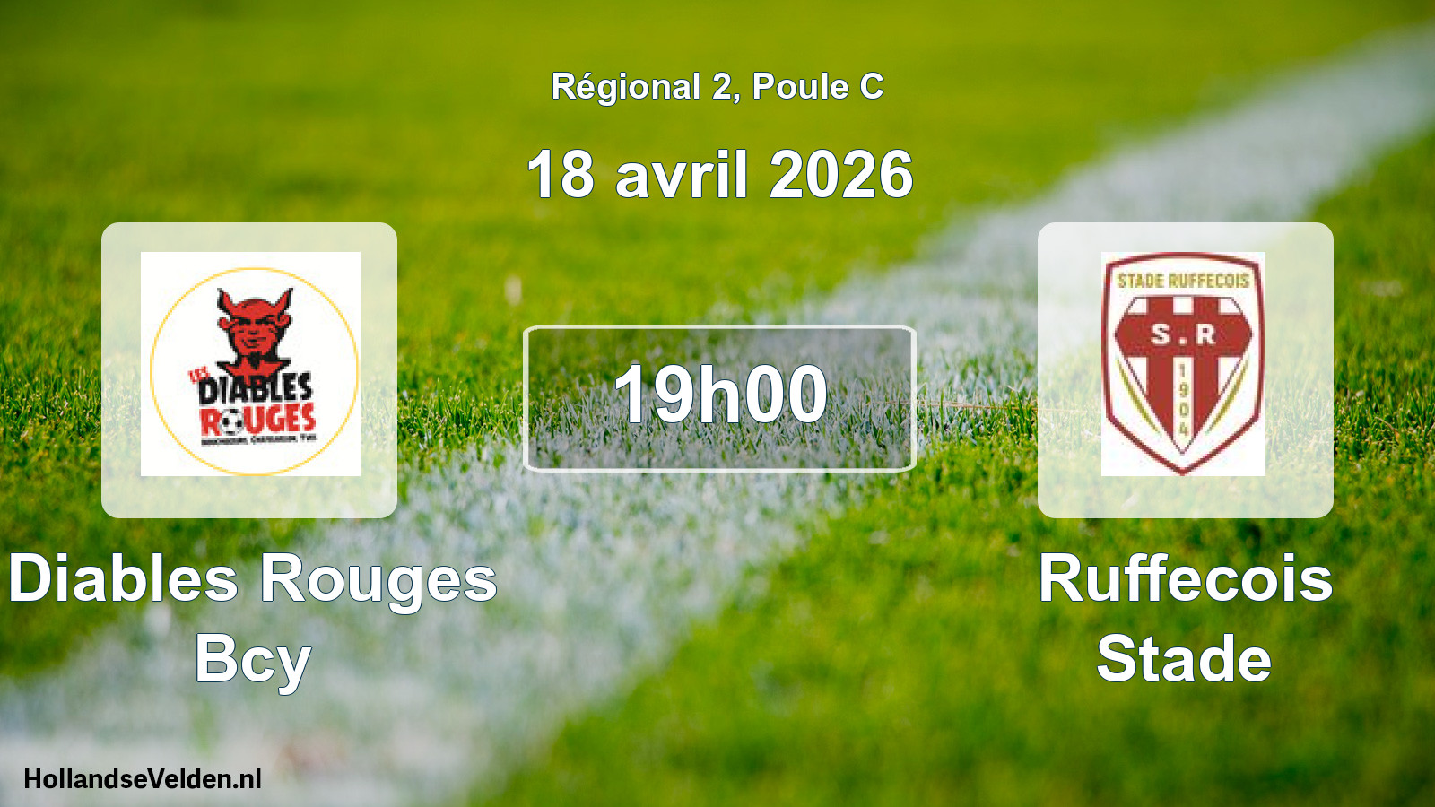 Geplande wedstrijd: Diables Rouges Bcy - Ruffecois Stade (18 avril 2026)