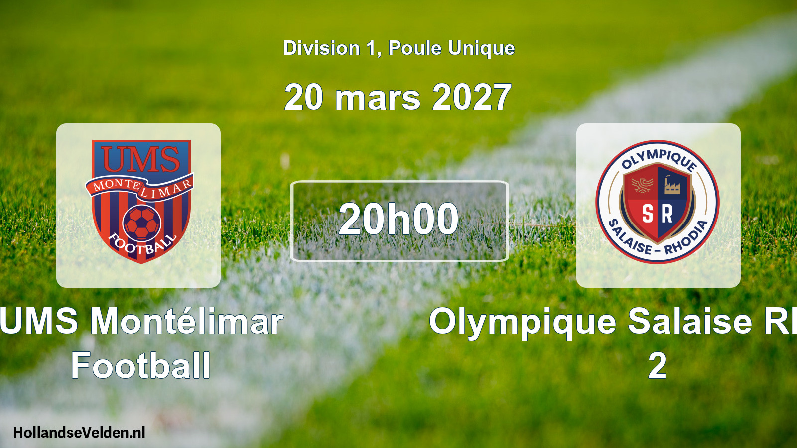 Match programmé: UMS Montélimar Football - Olympique Salaise Rhodia 2 (20 mars 2027)