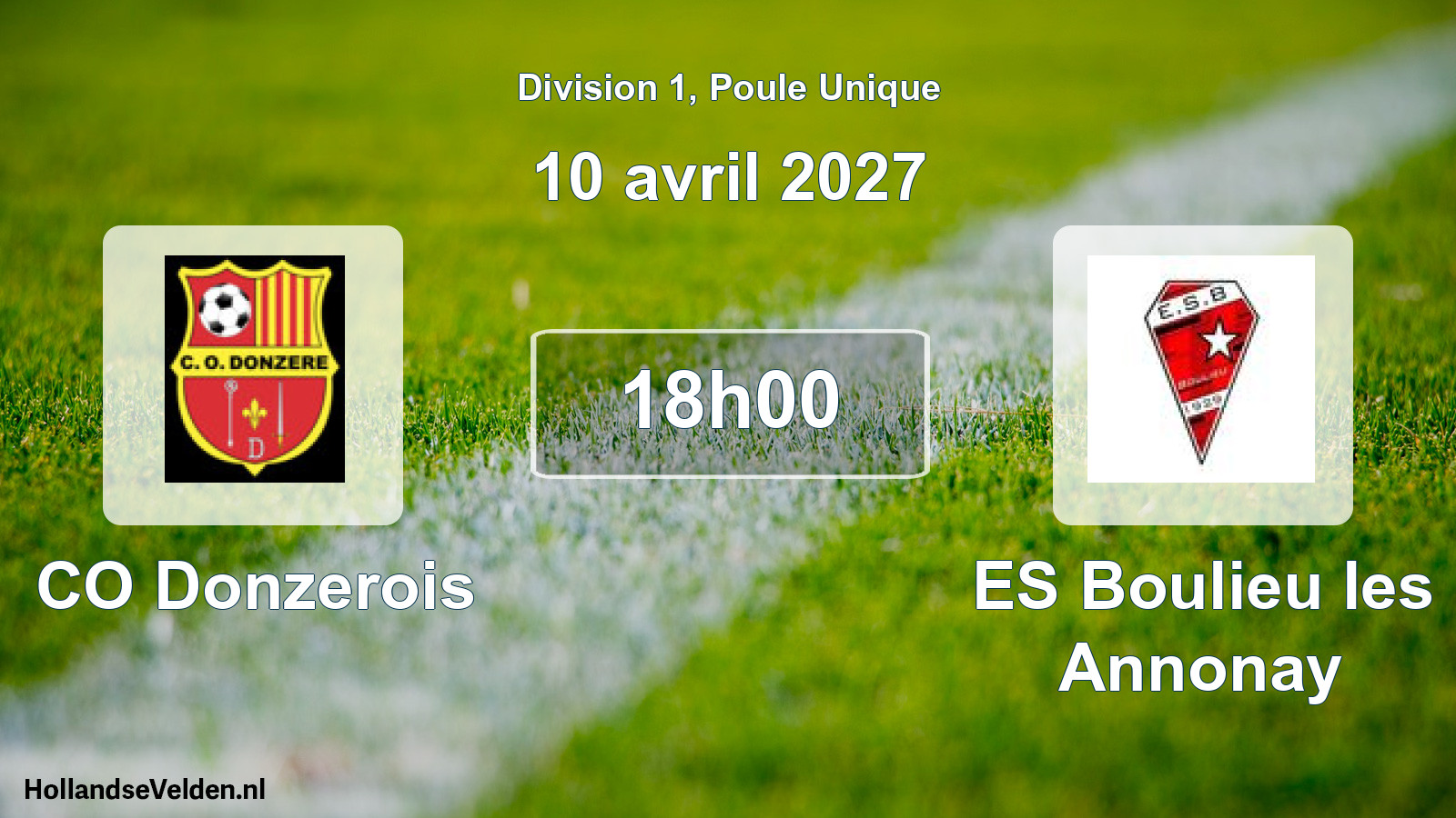 Match programmé: CO Donzerois - ES Boulieu les Annonay (10 avril 2027)