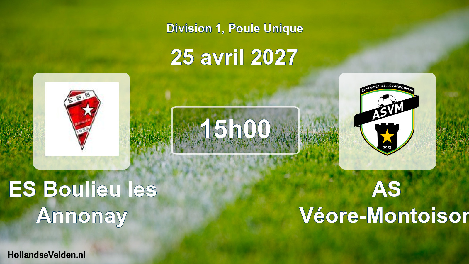 Scheduled Match: ES Boulieu les Annonay - AS Véore-Montoison (25 April 2027)
