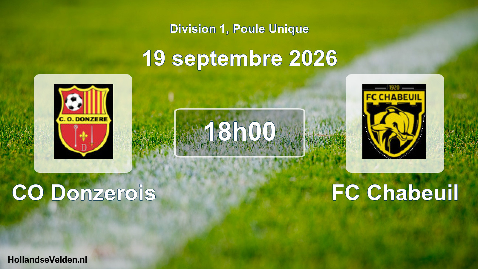 Scheduled Match: CO Donzerois - FC Chabeuil (19 September 2026)