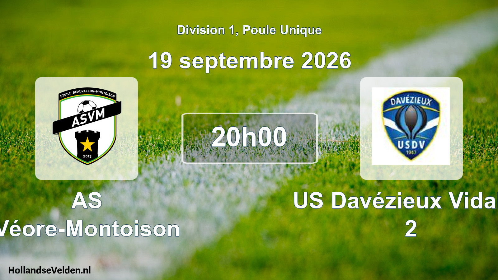 Scheduled Match: AS Véore-Montoison - US Davézieux Vidalon 2 (19 September 2026)