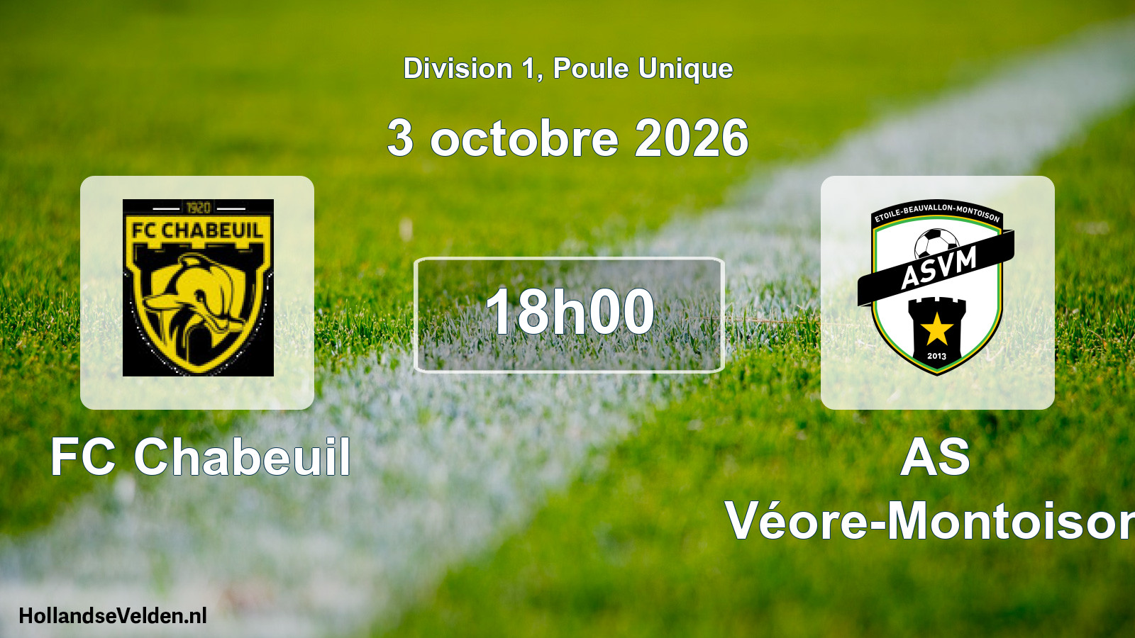 Scheduled Match: FC Chabeuil - AS Véore-Montoison (3 October 2026)