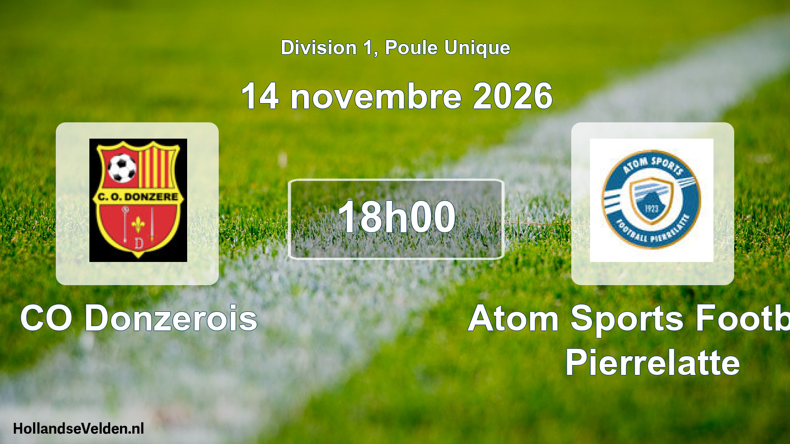 Scheduled Match: CO Donzerois - Atom Sports Football Pierrelatte (14 November 2026)