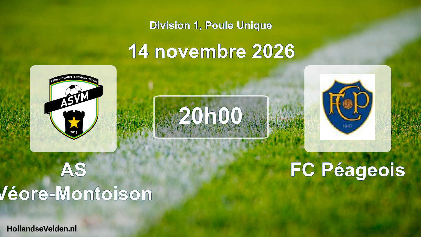 Scheduled Match: AS Véore-Montoison - FC Péageois (14 November 2026)