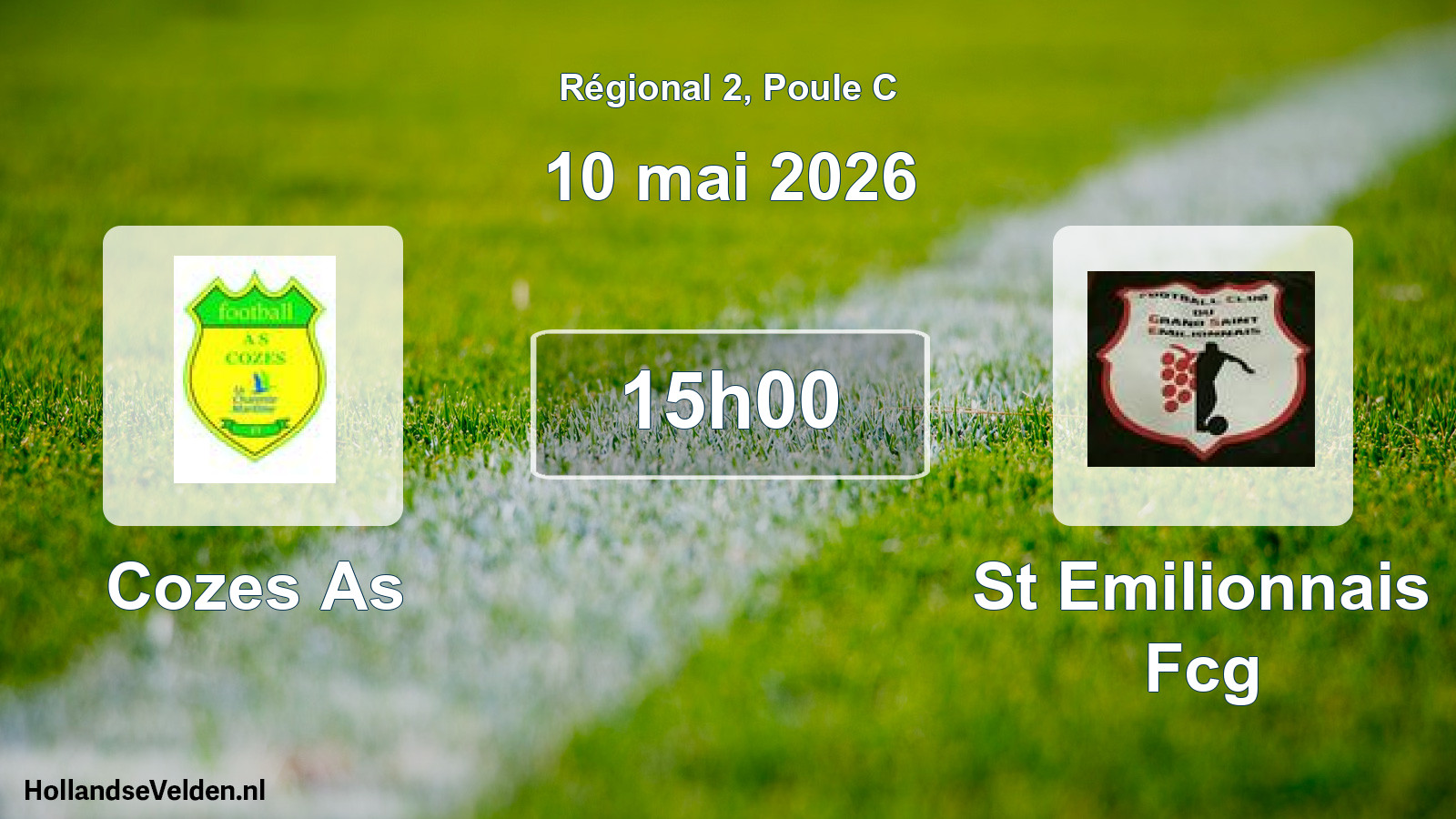 Geplande wedstrijd: Cozes As - St Emilionnais Fcg (10 mai 2026)