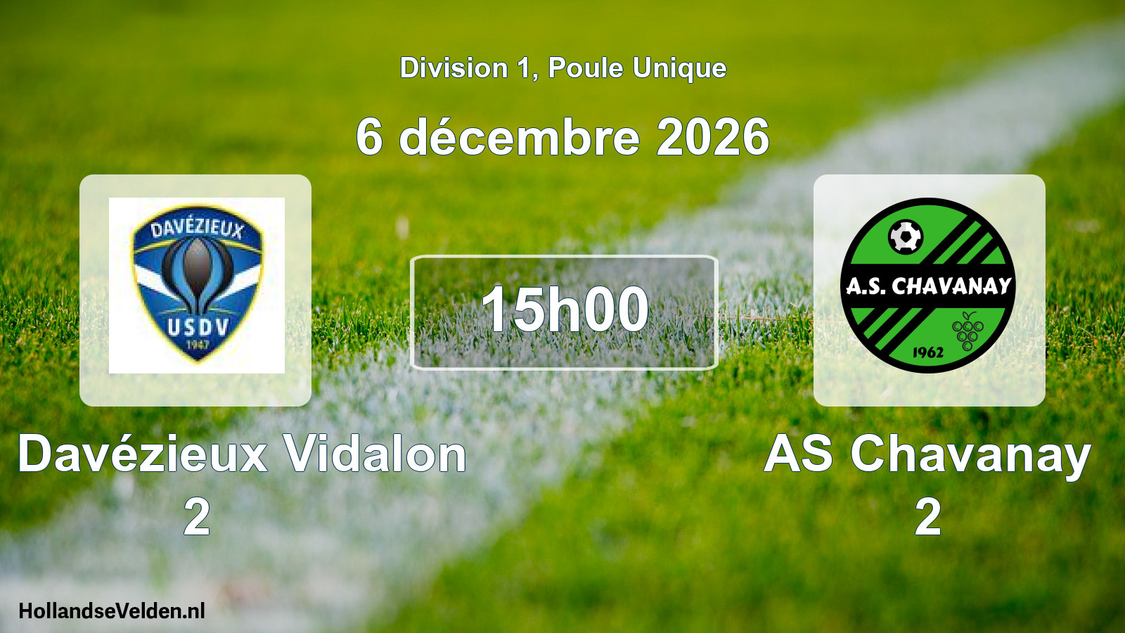 Scheduled Match: US Davézieux Vidalon 2 - AS Chavanay 2 (6 December 2026)
