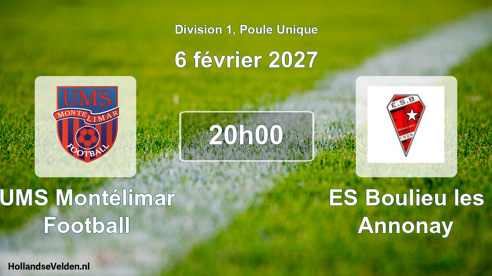 Scheduled Match: UMS Montélimar Football - ES Boulieu les Annonay (6 February 2027)