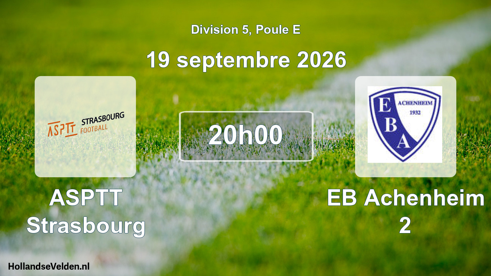 Scheduled Match: ASPTT Strasbourg - EB Achenheim 2 (19 September 2026)