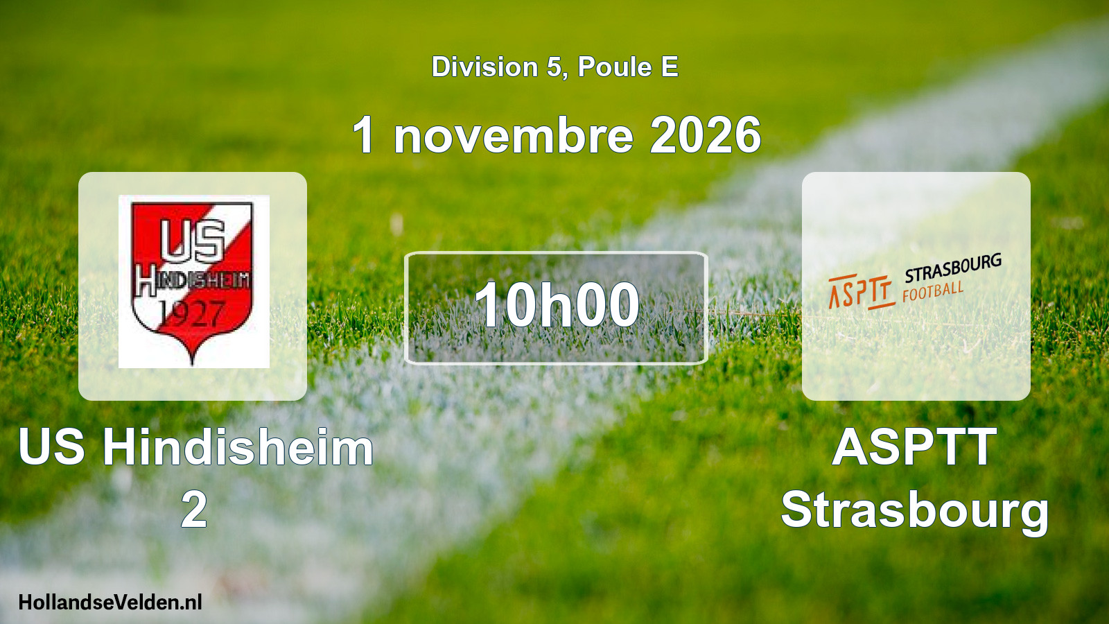 Scheduled Match: US Hindisheim 2 - ASPTT Strasbourg (1 November 2026)