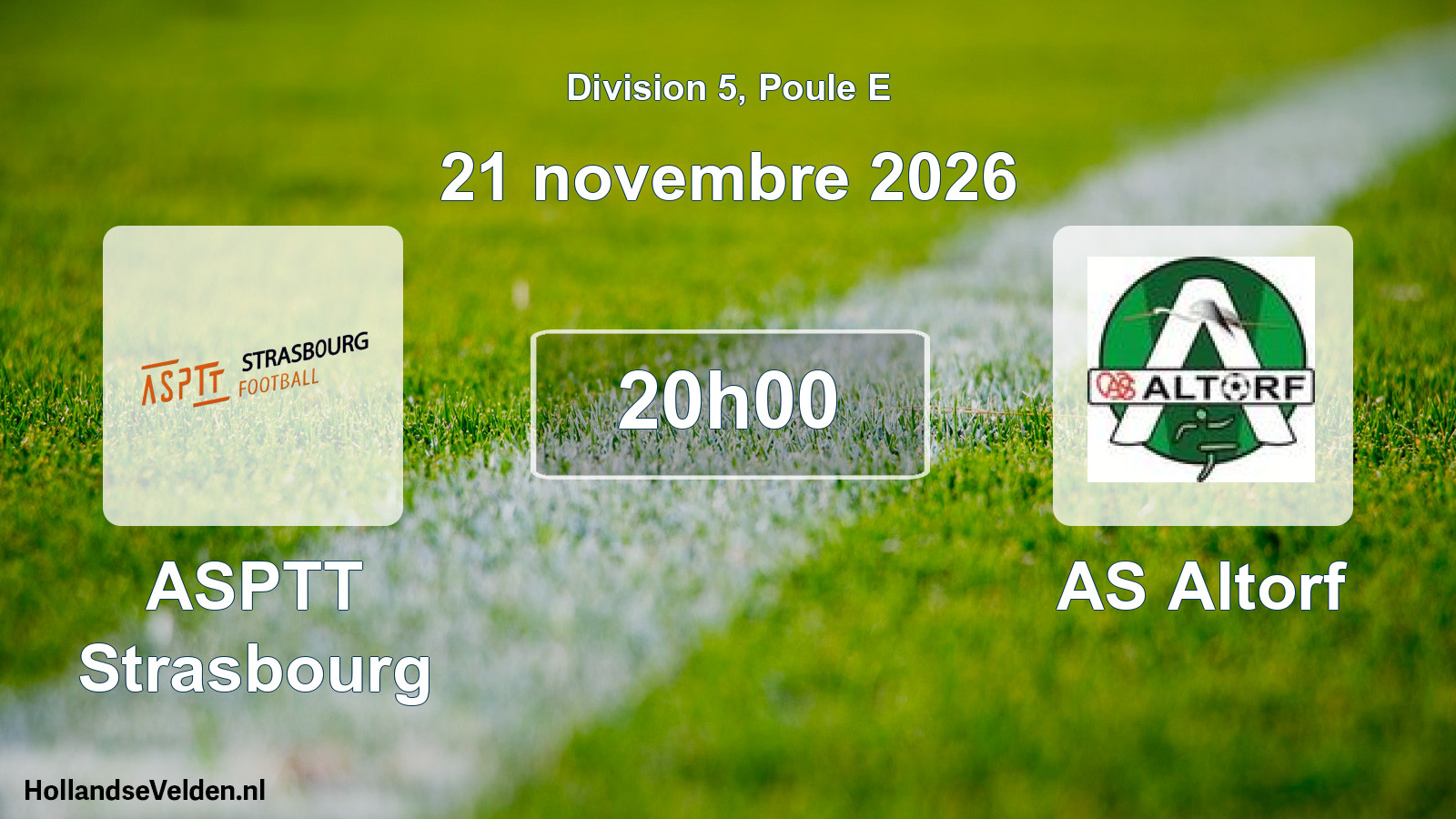 Scheduled Match: ASPTT Strasbourg - AS Altorf (21 November 2026)
