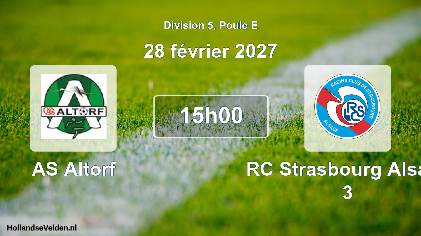 Scheduled Match: AS Altorf - RC Strasbourg Alsace 3 (28 February 2027)