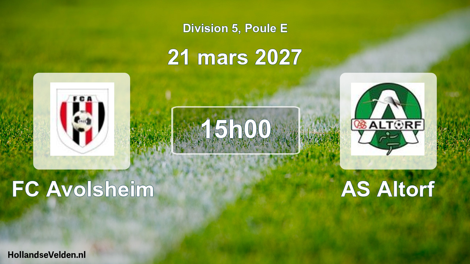 Scheduled Match: FC Avolsheim - AS Altorf (21 March 2027)