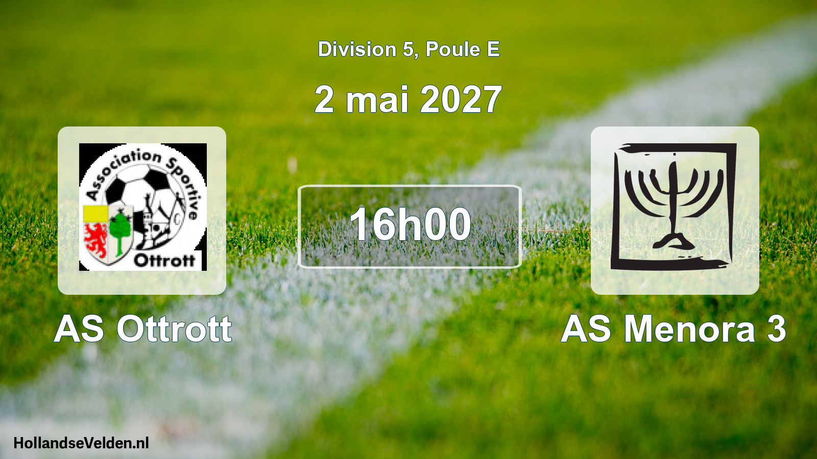 Scheduled Match: AS Ottrott - AS Menora 3 (2 May 2027)