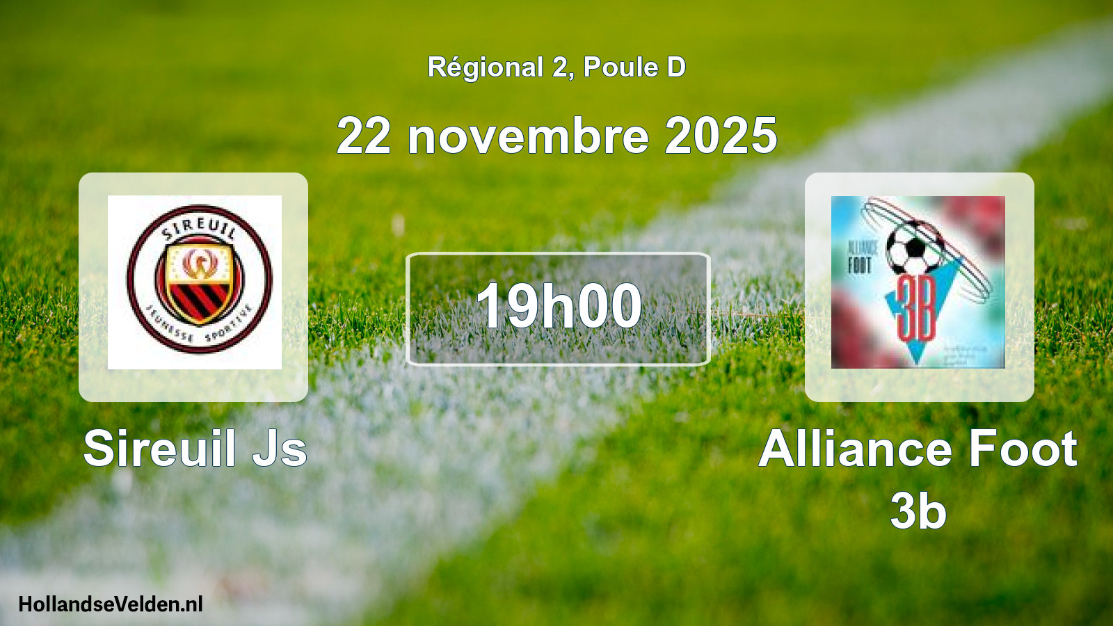 Scheduled Match: Sireuil Js - Alliance Foot 3b (22 November 2025)