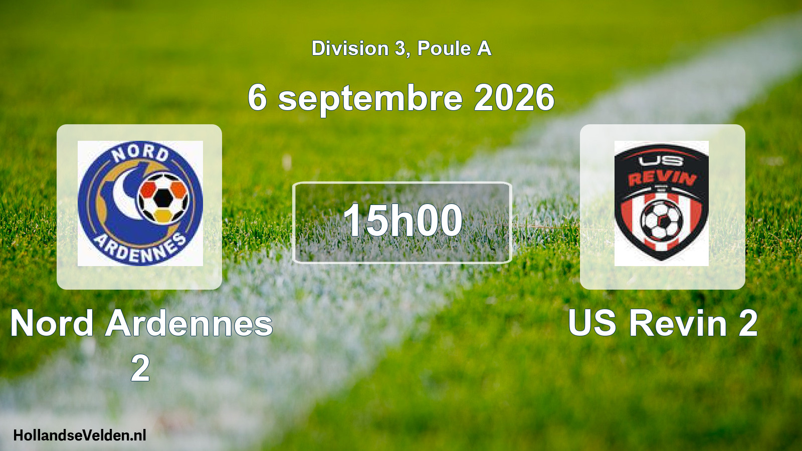 Match programmé: Nord Ardennes 2 - US Revin 2 (6 septembre 2026)