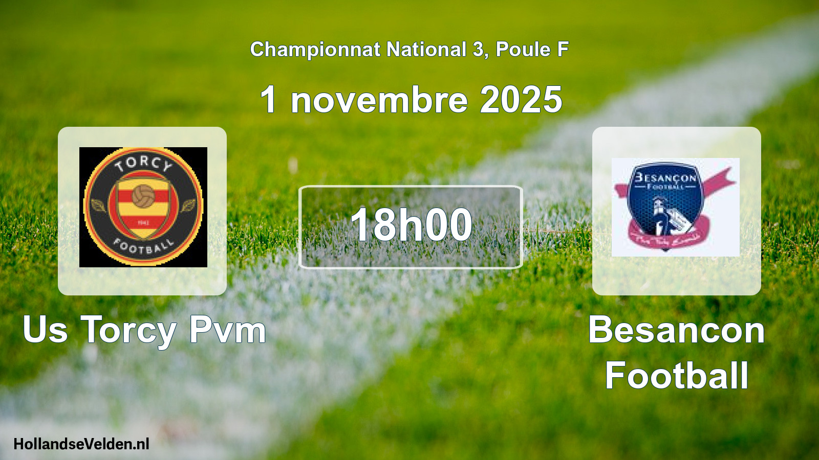 Geplande wedstrijd: Us Torcy Pvm - Besancon Football (1 november 2025)