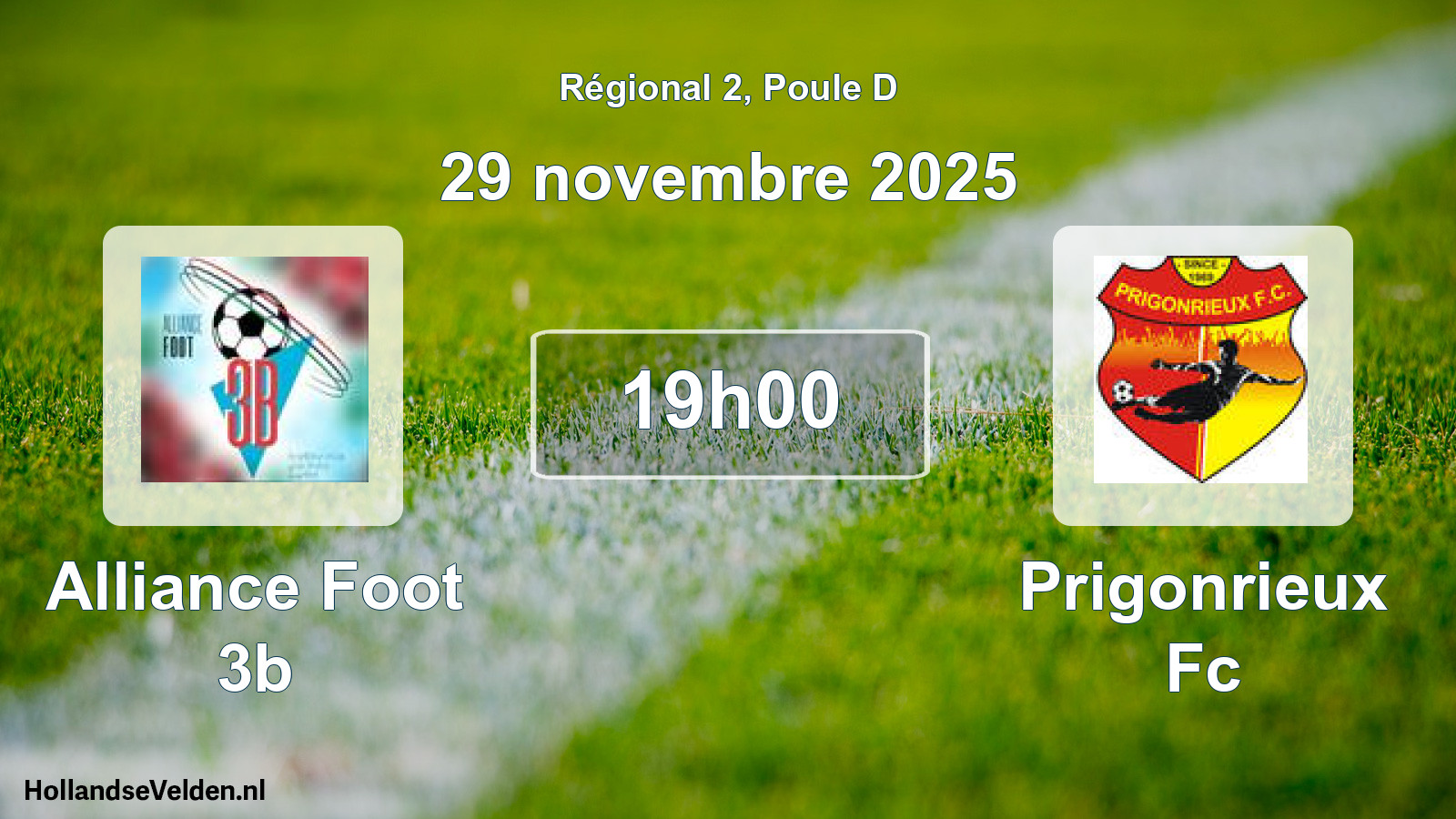 Geplande wedstrijd: Alliance Foot 3b - Prigonrieux Fc (29 november 2025)