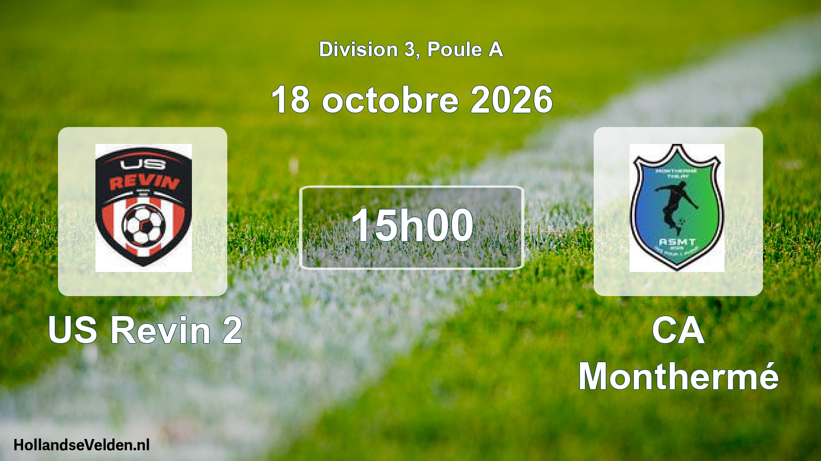Scheduled Match: US Revin 2 - CA Monthermé (18 October 2026)