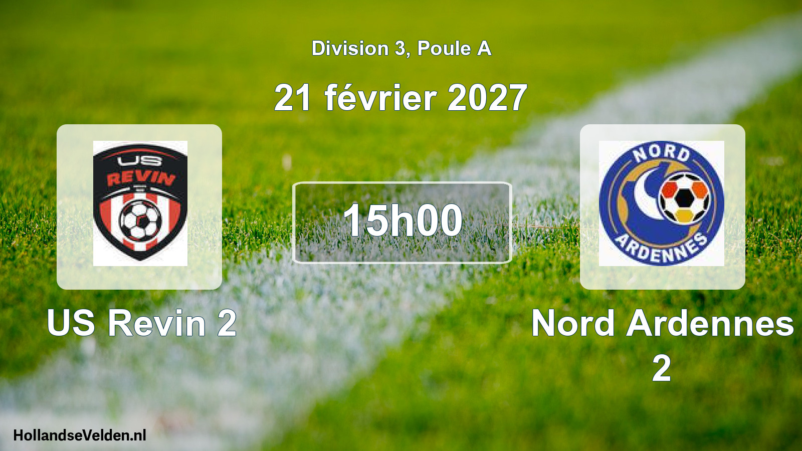 Match programmé: US Revin 2 - Nord Ardennes 2 (21 février 2027)