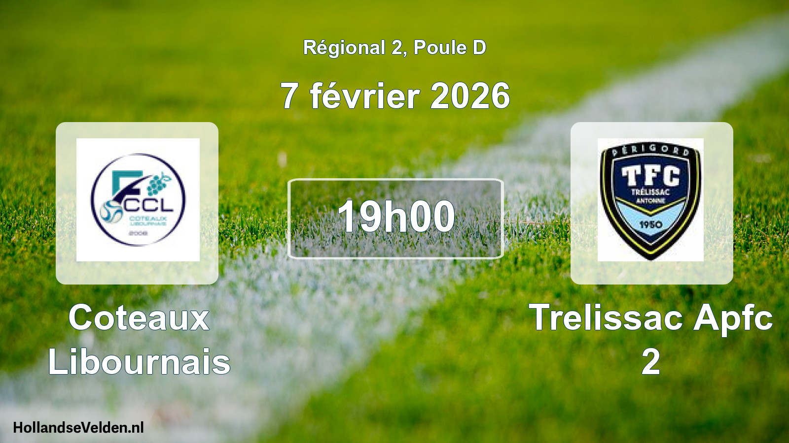 Scheduled Match: Coteaux Libournais - Trelissac Apfc 2 (7 February 2026)