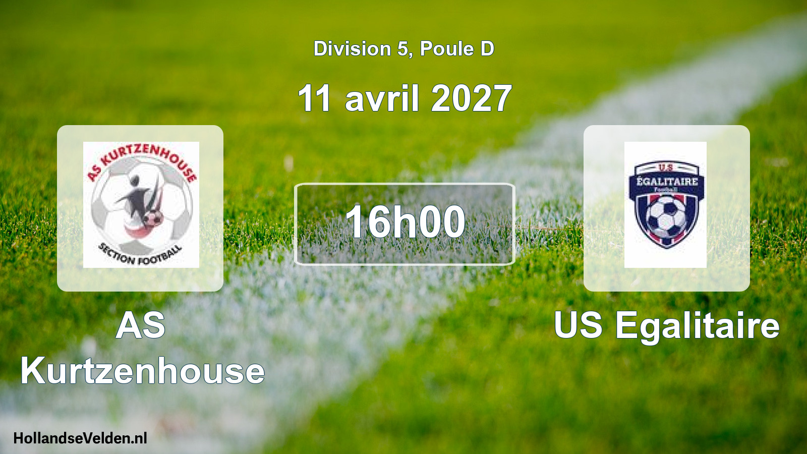 Match programmé: AS Kurtzenhouse - US Egalitaire (11 avril 2027)