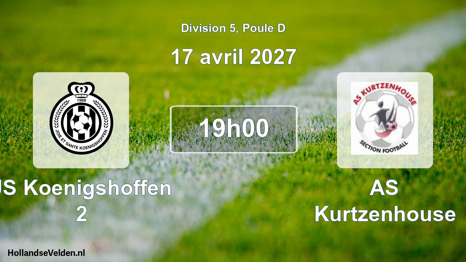 Geplande wedstrijd: JS Koenigshoffen 2 - AS Kurtzenhouse (17 april 2027)