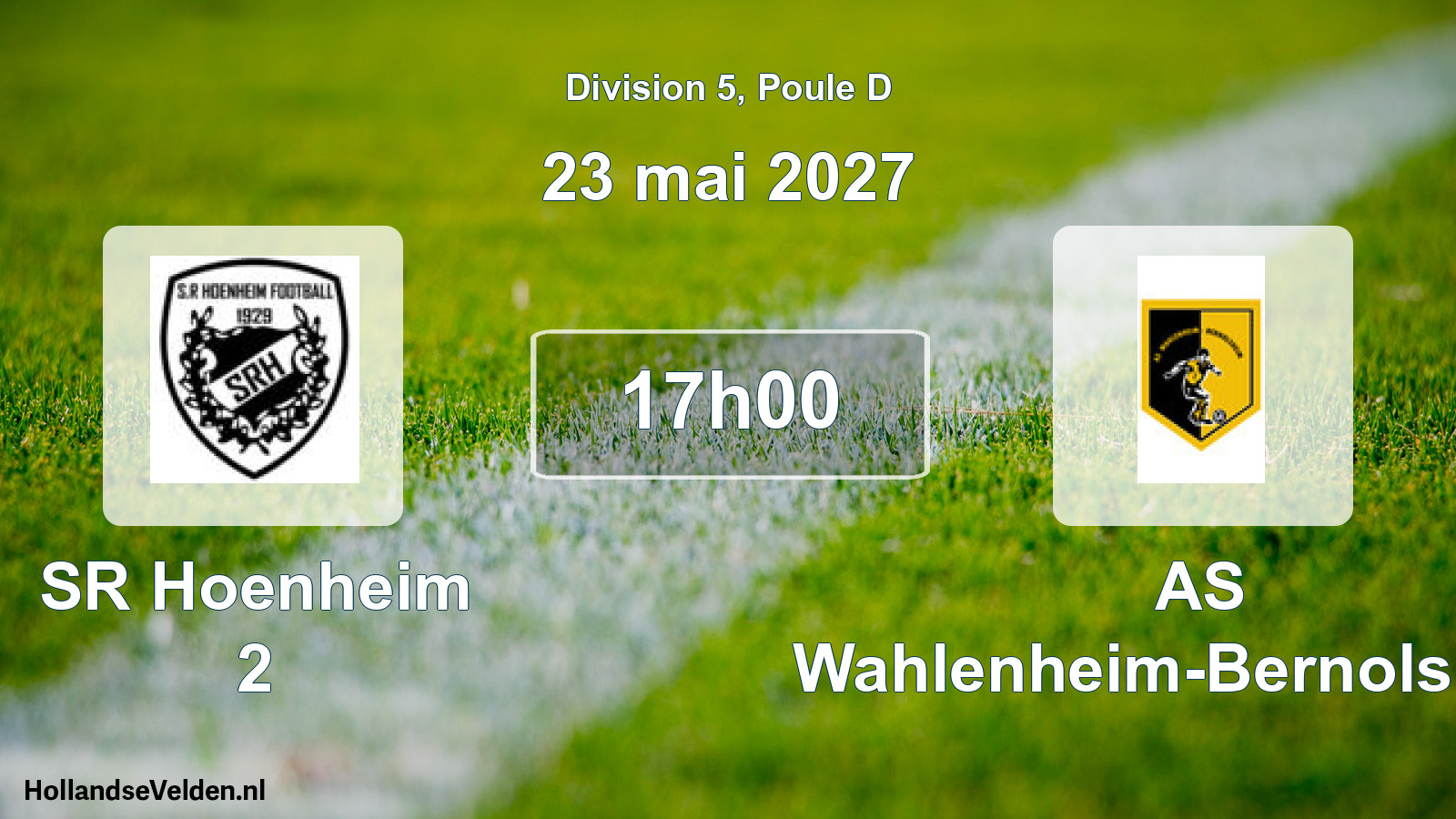 Scheduled Match: SR Hoenheim 2 - AS Wahlenheim-Bernolsheim (23 May 2027)