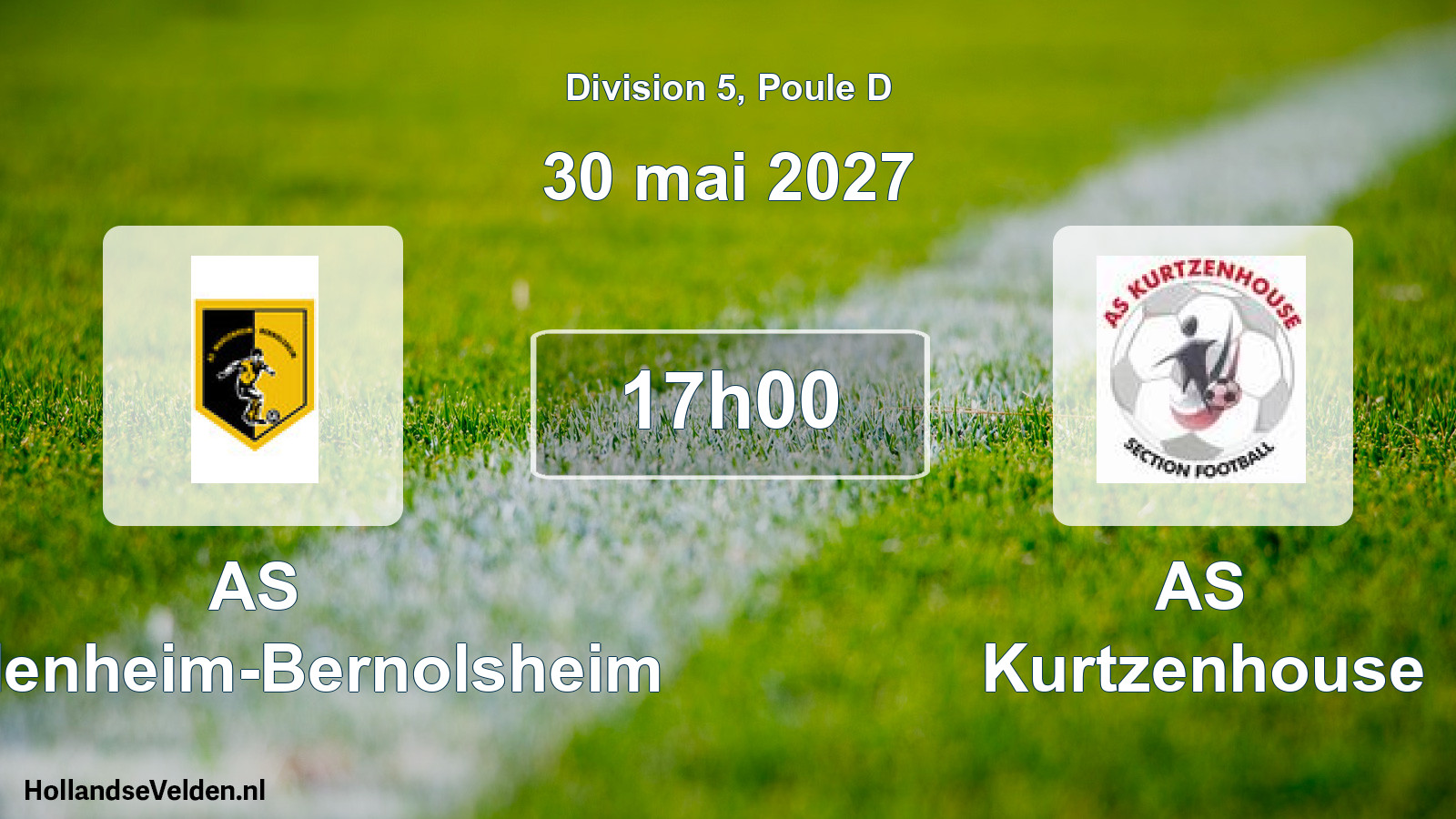 Match programmé: AS Wahlenheim-Bernolsheim - AS Kurtzenhouse (30 mai 2027)