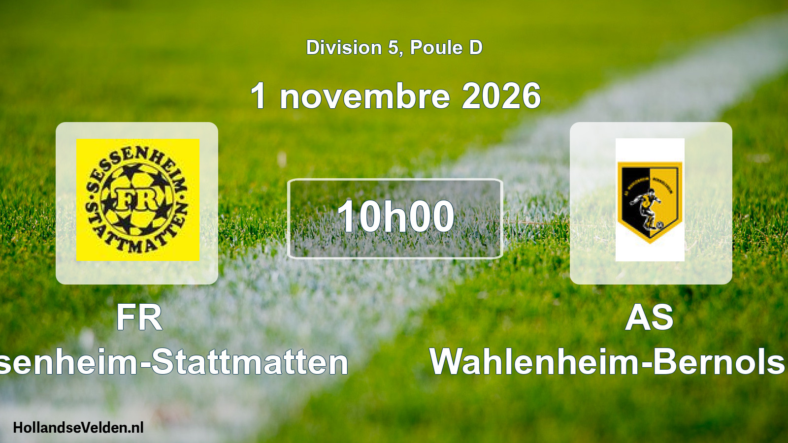 Geplande wedstrijd: FR Sessenheim-Stattmatten - AS Wahlenheim-Bernolsheim (1 november 2026)
