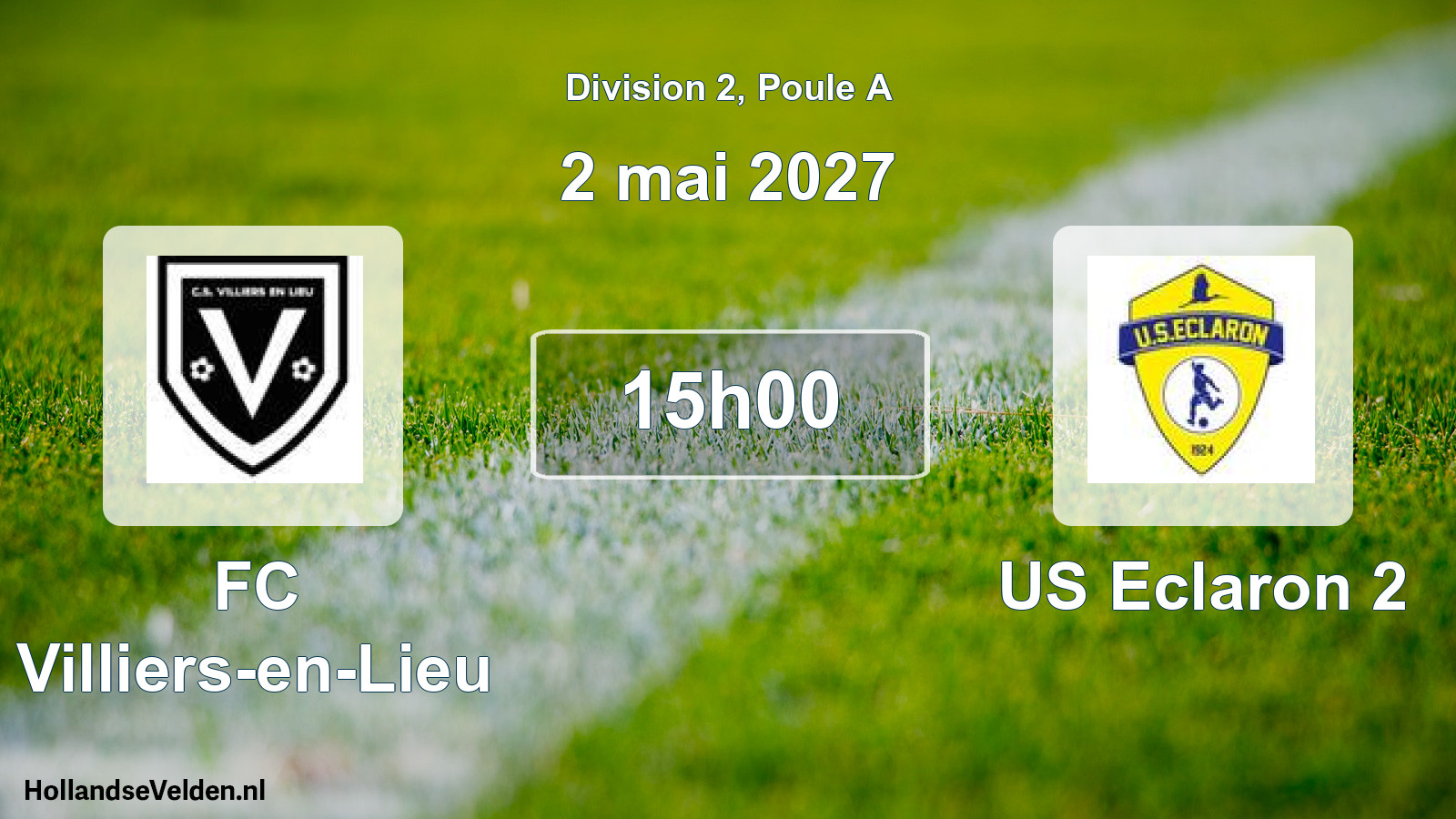 Match programmé: FC Villiers-en-Lieu - US Eclaron 2 (2 mai 2027)