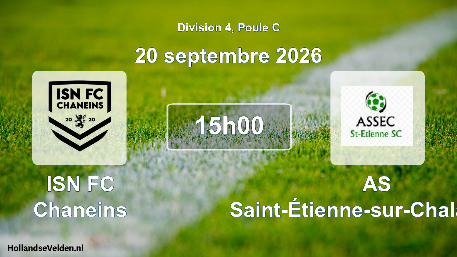 Geplande wedstrijd: ISN FC Chaneins - AS Saint-Étienne-sur-Chalaronne (20 september 2026)