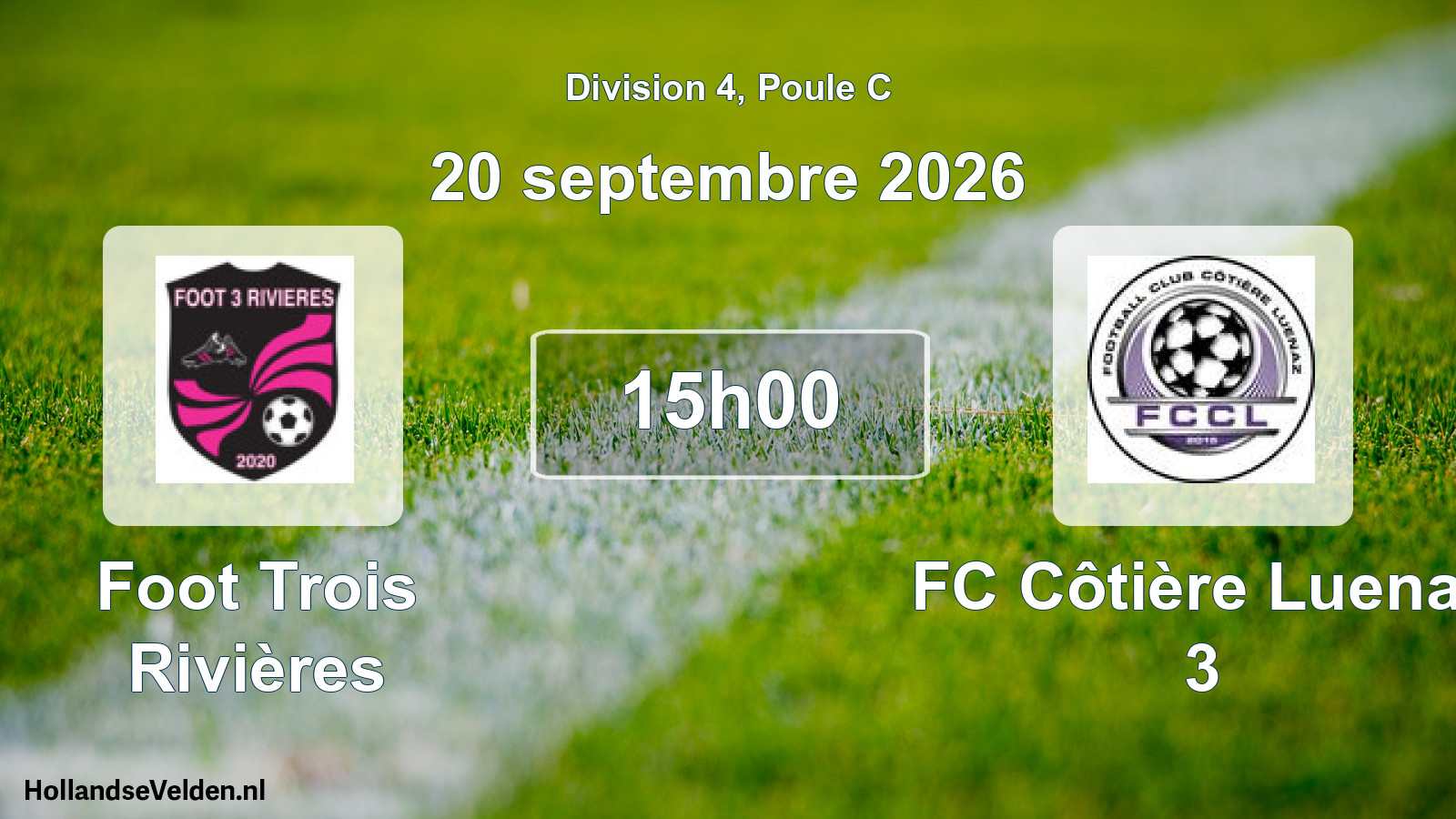 Match programmé: Foot Trois Rivières - FC Côtière Luenaz 3 (20 septembre 2026)