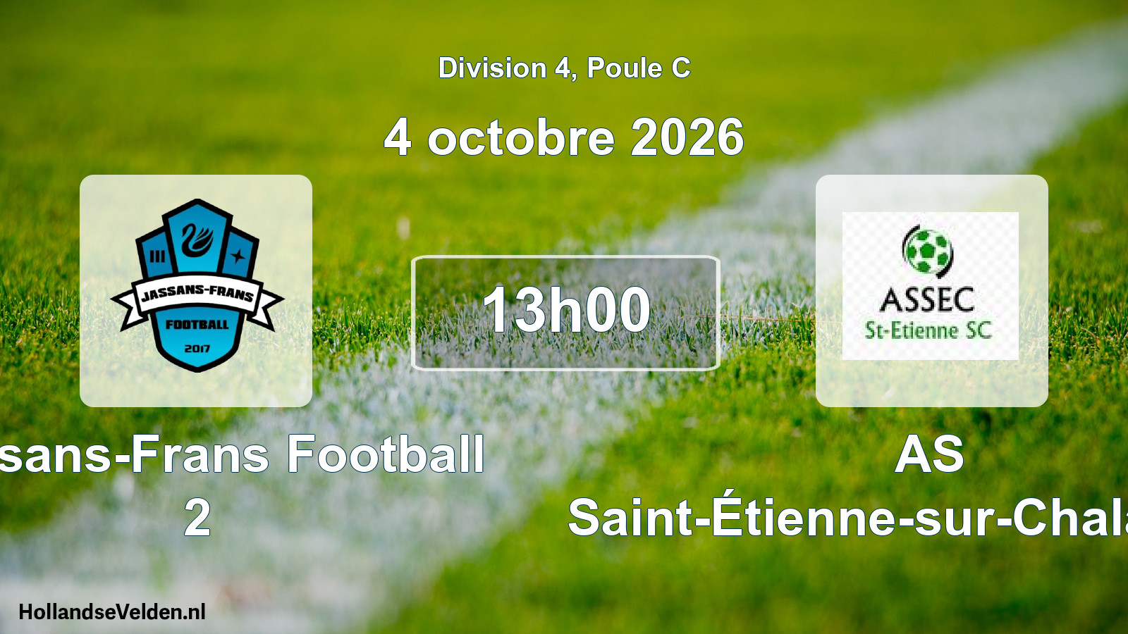 Scheduled Match: Jassans-Frans Football 2 - AS Saint-Étienne-sur-Chalaronne (4 October 2026)