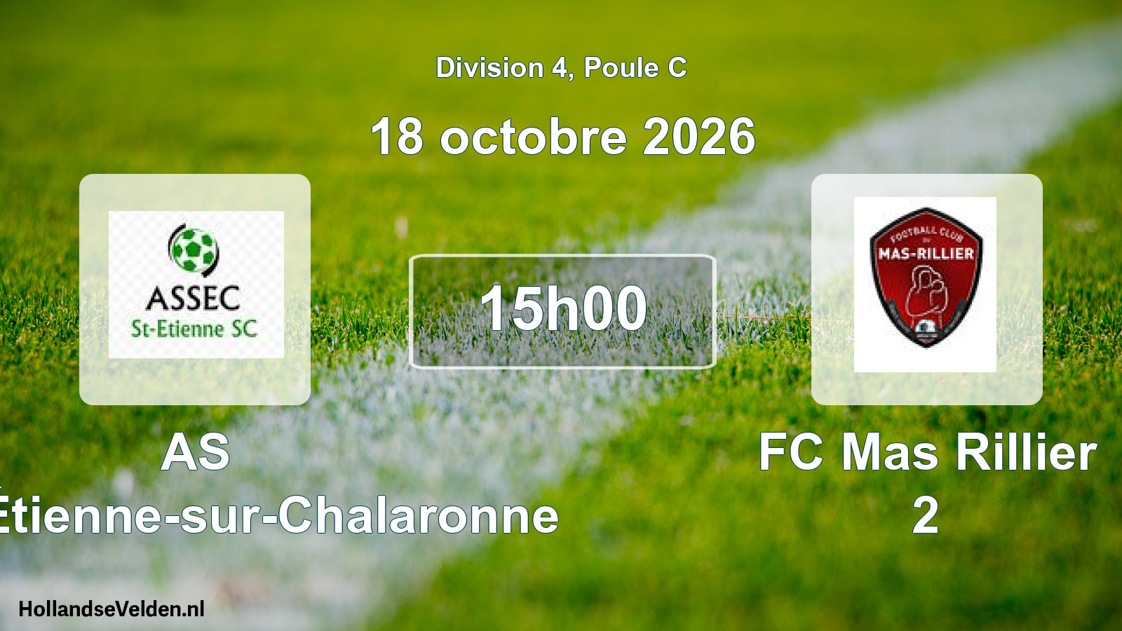Match programmé: AS Saint-Étienne-sur-Chalaronne - FC Mas Rillier 2 (18 octobre 2026)