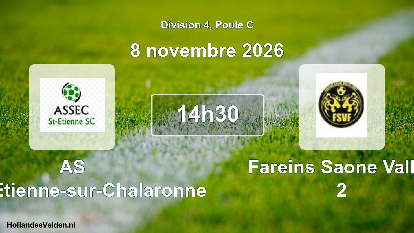 Scheduled Match: AS Saint-Étienne-sur-Chalaronne - Fareins Saone Vallee 2 (8 November 2026)