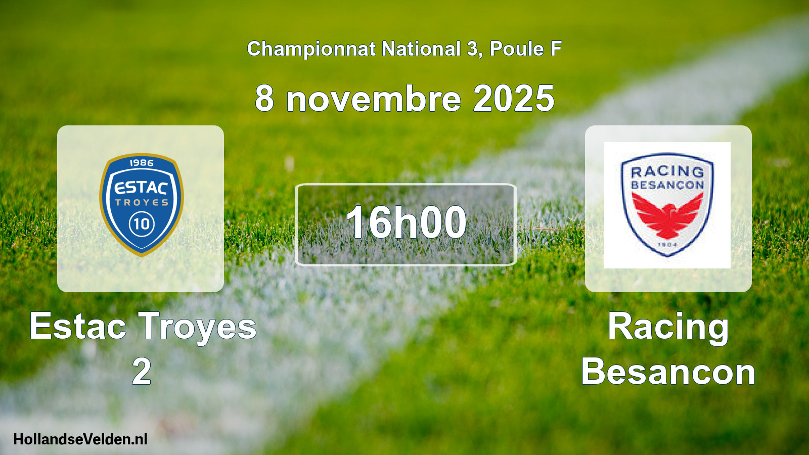 Scheduled Match: Estac Troyes 2 - Racing Besancon (8 November 2025)