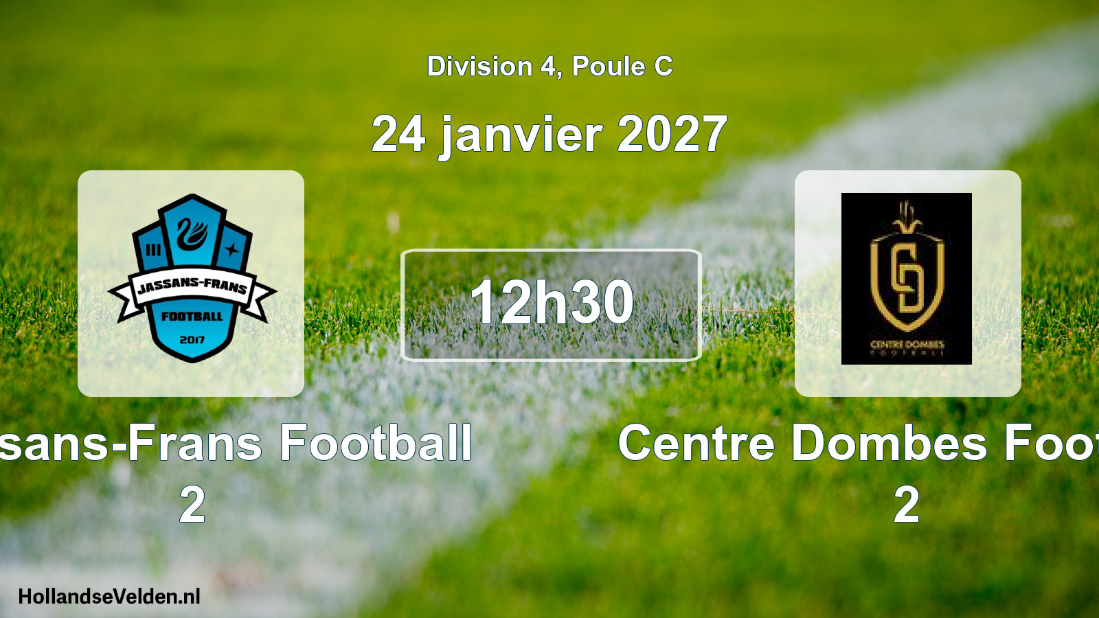 Match programmé: Jassans-Frans Football 2 - Centre Dombes Football 2 (24 janvier 2027)