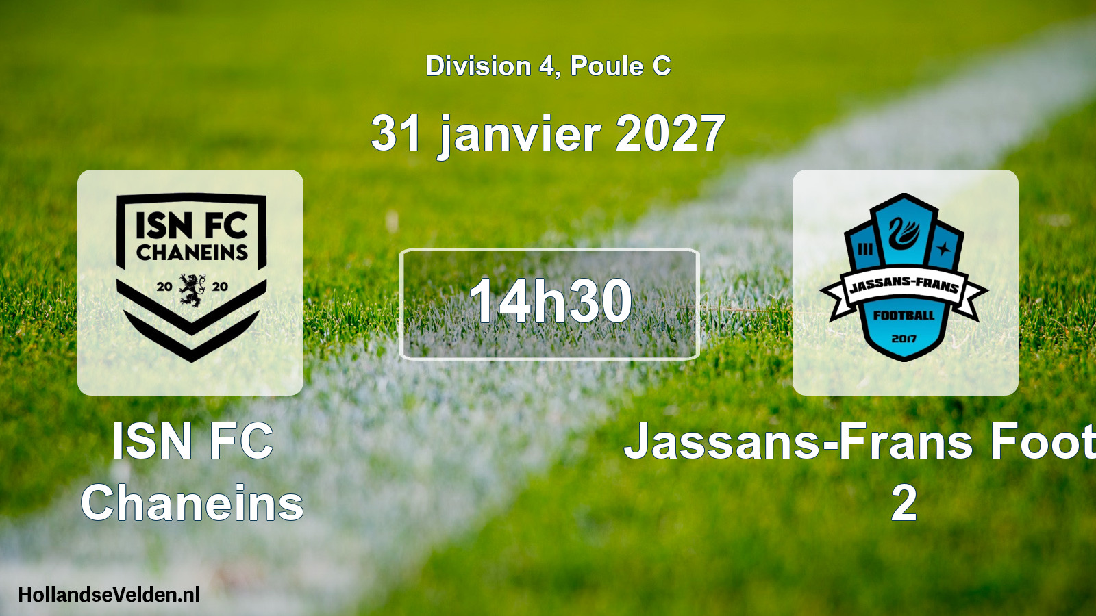 Match programmé: ISN FC Chaneins - Jassans-Frans Football 2 (31 janvier 2027)