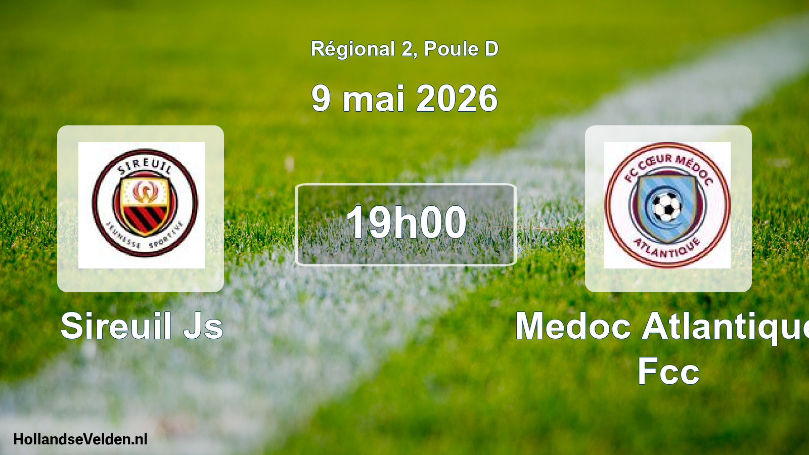 Geplande wedstrijd: Sireuil Js - Medoc Atlantique Fcc (9 mai 2026)