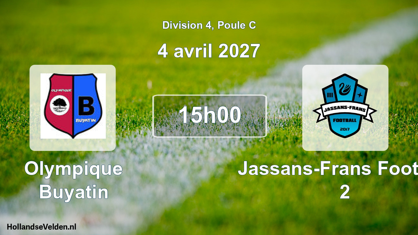 Match programmé: Olympique Buyatin - Jassans-Frans Football 2 (4 avril 2027)