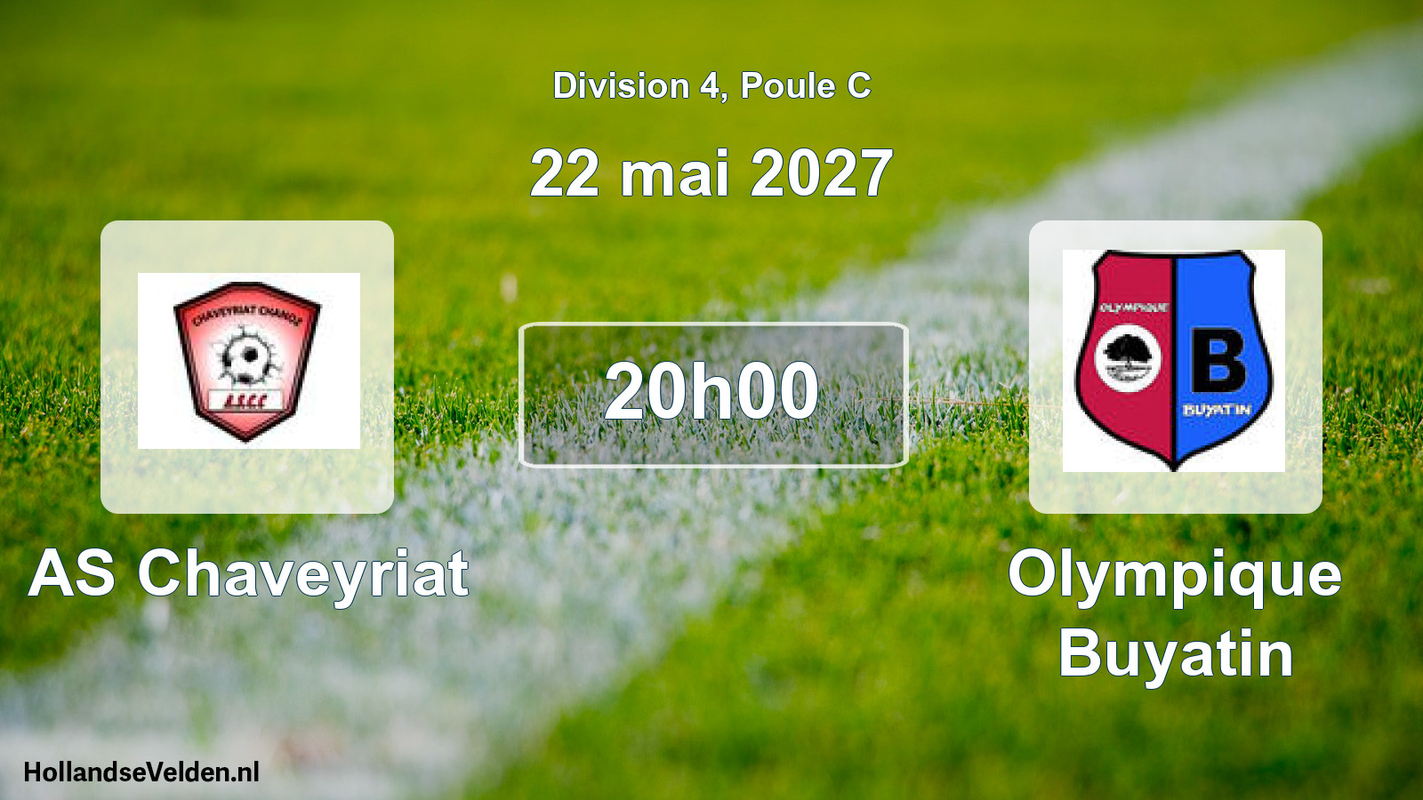 Match programmé: AS Chaveyriat - Olympique Buyatin (22 mai 2027)