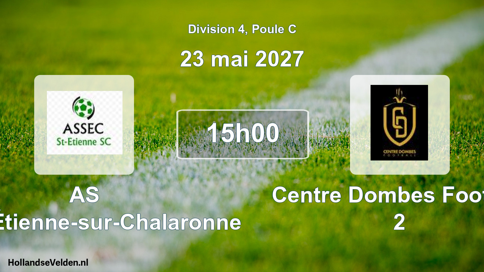 Scheduled Match: AS Saint-Étienne-sur-Chalaronne - Centre Dombes Football 2 (23 May 2027)