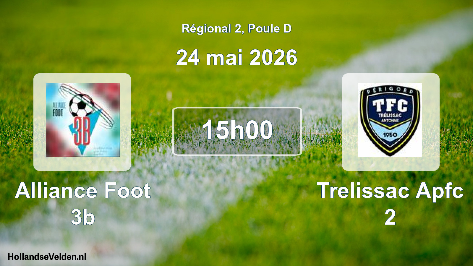 Scheduled Match: Alliance Foot 3b - Trelissac Apfc 2 (24 May 2026)