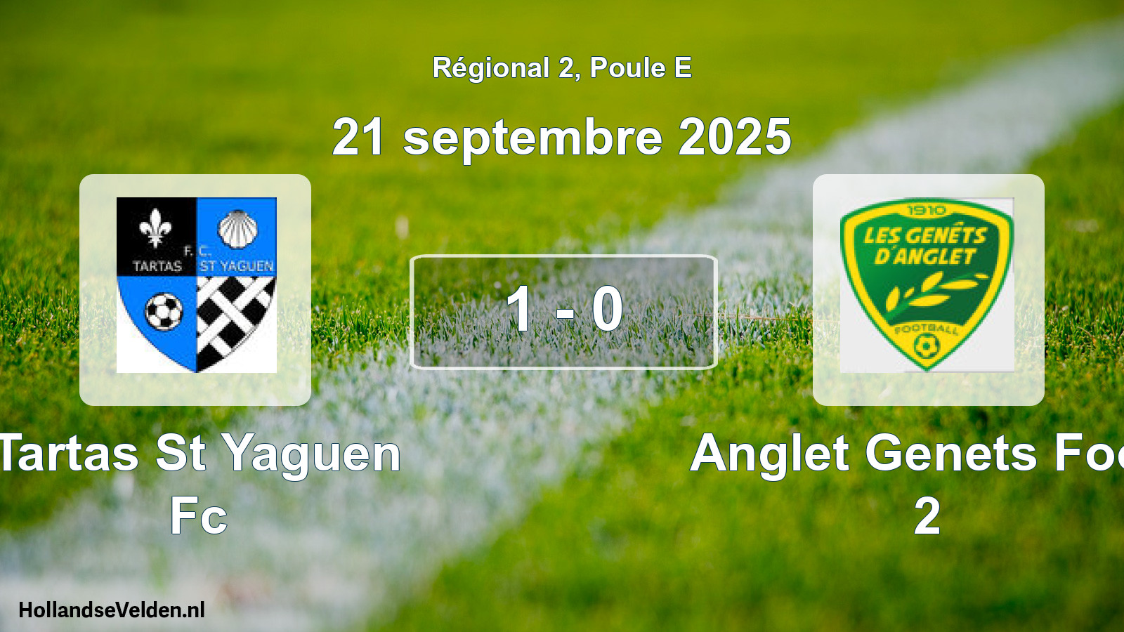 Total number of matches played: Tartas St Yaguen Fc - Anglet Genets Foot 2 1 - 0 (21 September 2025)