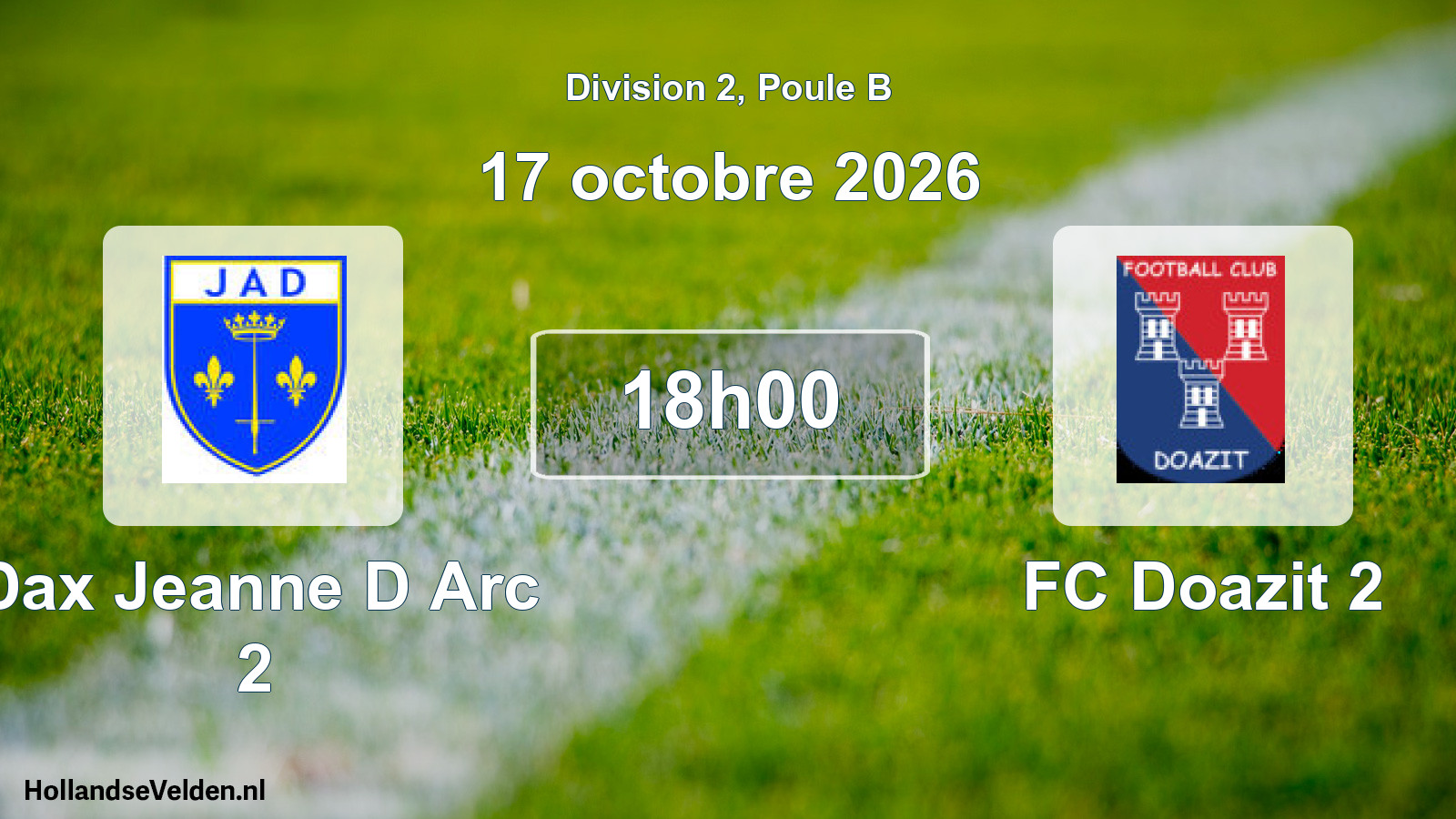 Scheduled Match: Dax Jeanne D Arc 2 - FC Doazit 2 (17 October 2026)