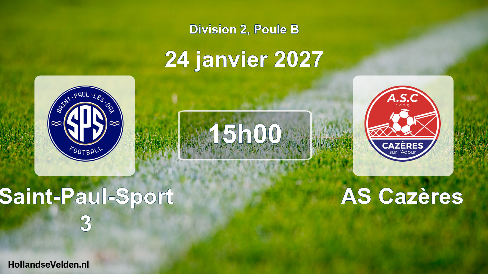 Scheduled Match: Saint-Paul-Sport 3 - AS Cazères (24 January 2027)