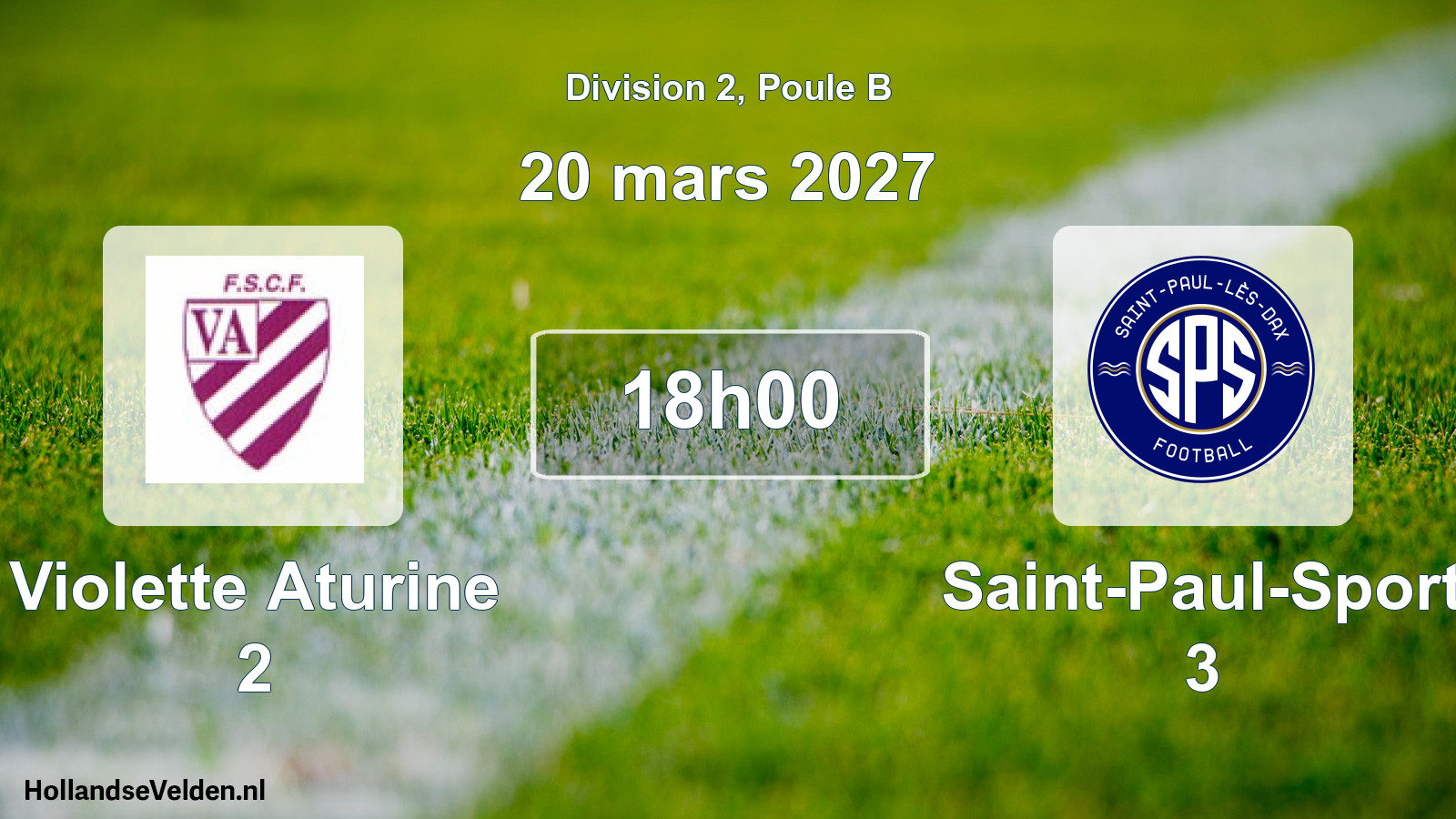 Scheduled Match: Violette Aturine 2 - Saint-Paul-Sport 3 (20 March 2027)